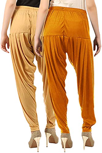 Image of Buy That Trendz Womens Patiala Pants Combo Pack of 2 Viscose Dhoti Patiyala Salwar Harem Bottoms Pants