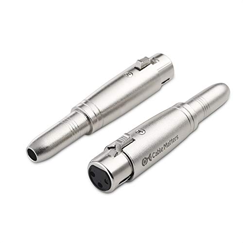 Cable Matters 2-Pack Adaptador 6.35mm TRS a XLR Hembra a Hembra miniatura 1