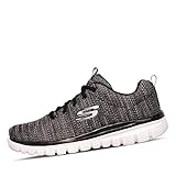 Resistente. Skechers - Zapatillas Graceful-Twisted Fortune para mujer, Negro (Negro/Blanco), 37 EU