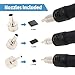FEITA 858D Hot Air SMD Rework Station Digital Soldering Heat Gun Tool Kit with Desoldering Iron Holder, 3 Nozzles, 1 Spare Heating Element, 1 ESD Curved Tweezer & Extras Accessories