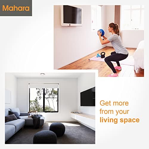 mahara Flat TV Wall Bracket - Wall Mount for TVs Maximum 25 Inches - TV Brackets with VESA Wall Mount Compatibility 75 x 75mm  100 x 100mm - TV Wall Brackets Support Maximum 15kg- Black TV Bracket