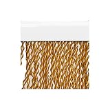 Kordelvorhang, Kamelie, 140 x 240 cm, Havanna/Weiß