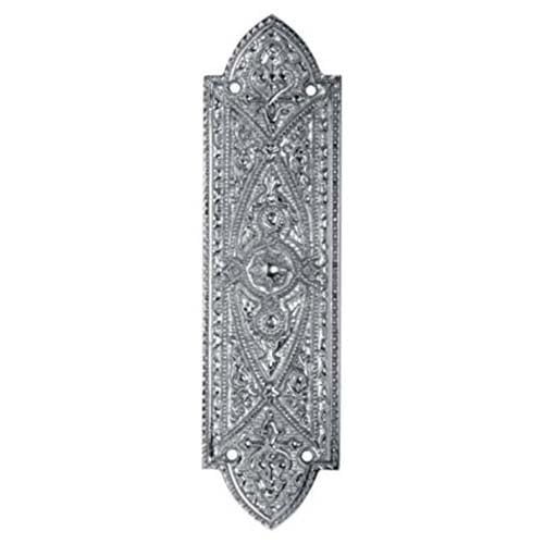 Brass Art Style/Various Designed Fingerplate, Push Plate in Polished Chrome/Satin Nickel (Demas – 260x70mm, Polished Chrome) Ideal for Both Classic and Contemporary interiors,