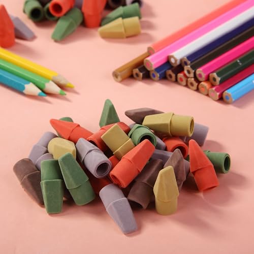 Image of Mr. Pen- Pencil Erasers Toppers, 120 Pack, Colorful, Latex Free, No Smudge | Mr Pen Erasers for Pencils