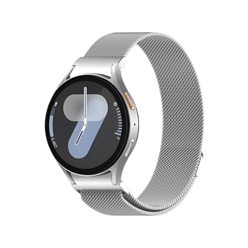 ���Ԃ̂Ȃ����^���~���l�[�[�X�g���b�v�́A�ɓK������Samsung Galaxy Watch 7/ 6/ 5 /4/ 44mm /40mm/6/4 Classic/47mm/46mm�ɓK�����܂��B(Silver,For Galaxy Watch 7 40mm