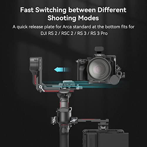 Image of SmallRig Camera Half Cage for Sony Alpha 7R V /Alpha 7 IV /Alpha 7S III /Alpha 1 /Alpha 7R IV - 3639,Black | with Quick Release Plate for Arca