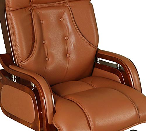Image of Lakdi The Furniture Co High Back Executive Chair for Office | Leatherette Upholstery with Wooden Base | Revolving Director Chair with Cushioned Seat & Headrest | 5-Year Warranty & Free Assembly
