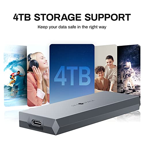 Caja externa para SSD M.2 SATA 6Gbps gris SETMSPACE miniatura 5