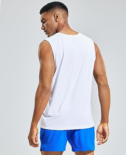 Image of MIER Men's Sleeveless Tank Top Dry Fit Workout Muscle Tee Shirt for Running Athletic Gym Sports Training, Moisture Wicking