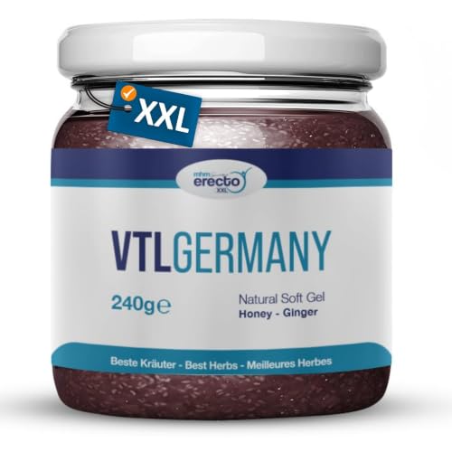 VTL Germany 240g Glas Sehr Stark für aktive Männer HOCHDOSIERT Maca und Tribulus Herbal Gel Supplement - 1 Stück