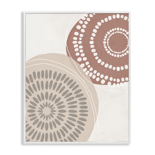 Stupell Industries Abstract Mandala Illustration Geometric Dotted Mushroom, Design by Nina Blue, 16 x 20, Brown