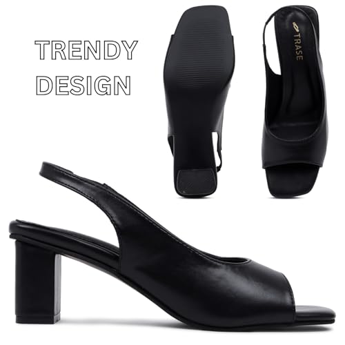 Image of TRASE Block Heels Sandals For Women, Anime Stylish & Comfortable Footwear