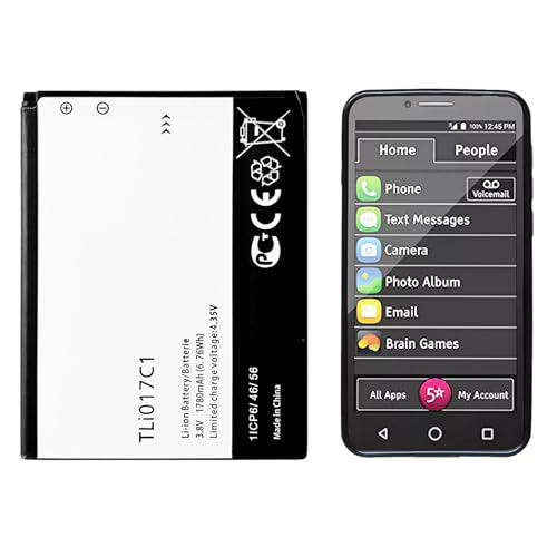 TGXJI Replacement Battery for TLi017C1,Replacement Battery for GreatCall Jitterbug Flip Phone, Ideal 4060A (AT&T), Streak 4060O (Cricket)