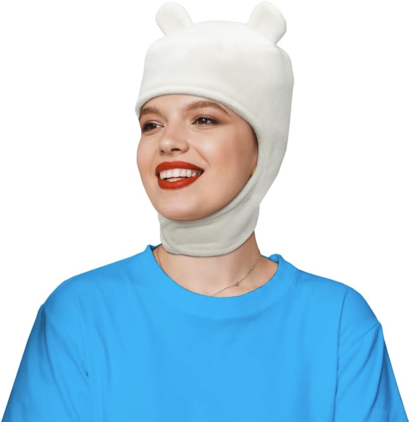 Zadin Adventure-Time Merch, Finn Hat, Fionna Finn the Human Costume Cosplay, White Bunny Hat, Fiona and Cake Toys Merchandise