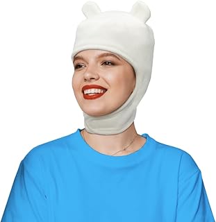 Finn Hat, Adventure-Themed Hat, White Bunny Costume Cap, Human Costume Cosplay, Fantasy Explorer Dress-Up Accessory