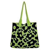 Colorful Outdoor Gestrickte Stricktaschen Reisenetztaschen Strohtaschen Damen Country Style Stricktaschen Strandtaschen Kamerazubehör Für Fotografen (Mint Green, One Size)