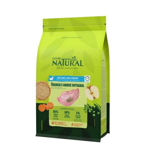 Guabi Natural Ração Para Cães Filhotes Mini E Pequeno Frango E Arroz 1Kg