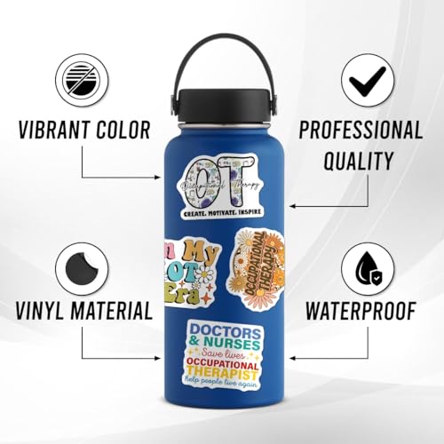 Pack 50 Pcs OT Occupational Therapy Stickers for Water Bottles Funny Laptop Cups Luggage Scrapbooking Teens Kids Girls Boys Adults Waterproof Aesthetic Sticker Small Vinyl Decals - Image 4