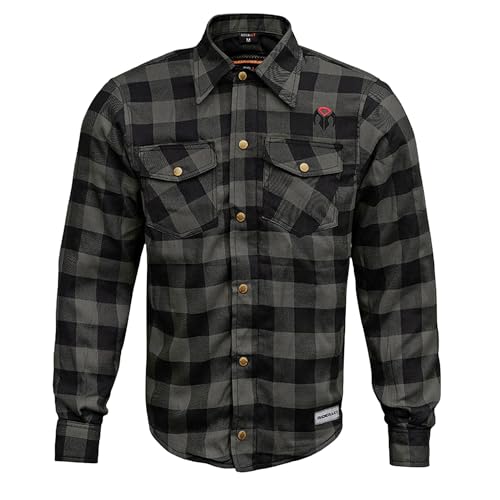RIDERACT Motorcycle Flannel Shirts Mens Aramid Fiber Reinforced Motorbike Riding Armored Shirt Protective Gear Biker Jacket - Image 3