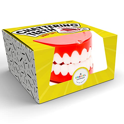 the dreidel company wind up teeth chomping amp chattering teeth toys for kids birthday party favors novelty and gag gifts 2534 inches single