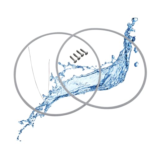 Lichtblau 2x Pumpentopfdichtung Reparatursatz für Geschirrspüler Ø 182mm I Abdicht-Set inkl. 2 Dichtungen 1 Fädeldraht 4 Schrauben I passend für Geschirrspülmaschine 12005744-12005317