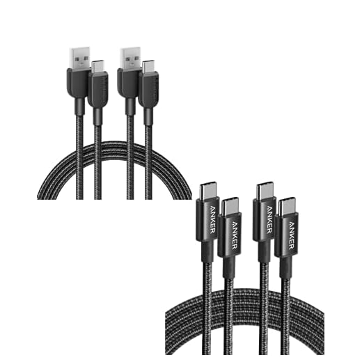 Anker USB-C to USB-C Cable (6ft 100W, 2-Pack) - Fast Charging Type C Charger