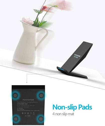 Fast Wireless Charger,Nanami Qi Certified Wireless Charging Stand Compatible Iphone 14/13/12/Se 2020/11/Xs Max/Xr/X/8 Plus,Samsung Galaxy S23/S22/S21/S20/S10/S9/Note 20 Ultra/10 And Qi-Enabled Phone #TOP5