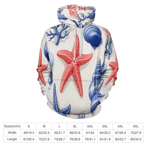 Sweat à capuche 3D illustration conques unisexe pull décontracté en molleton pour l'automne