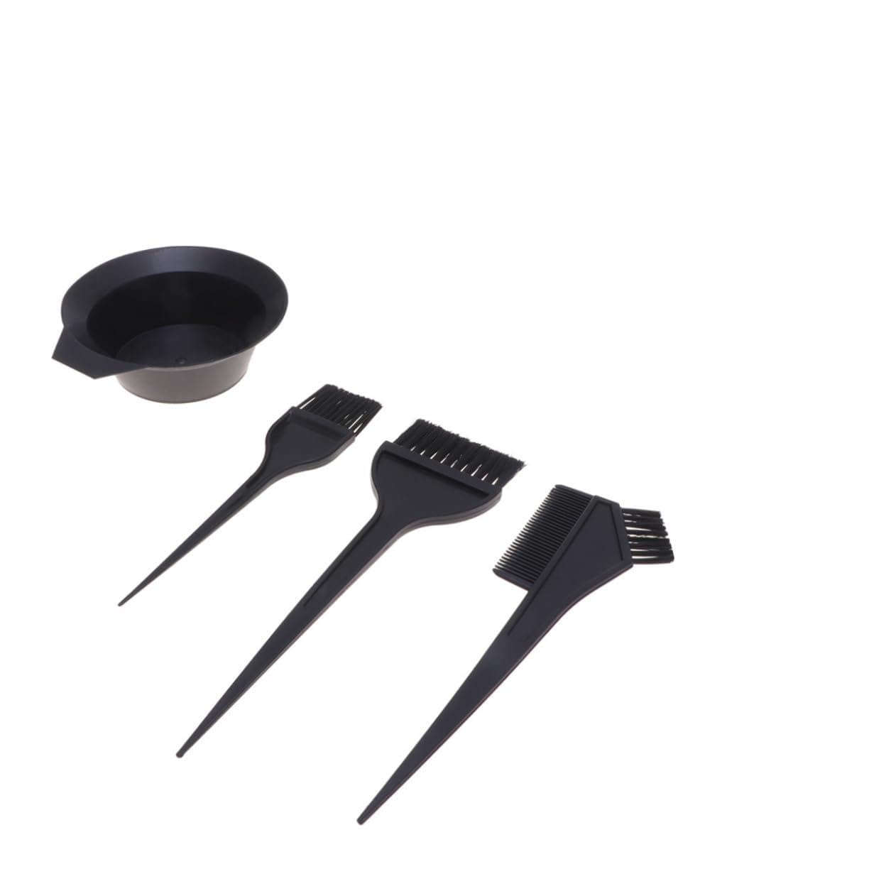 BIUDECO Professional Hair Coloring Tool Kit 4pc Hair Dyeing Set Brush Comb Bowl for Easy Applicati