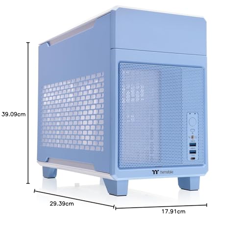 THERMALTAKE TR100 | Boitier Gaming Mini Tour | Super Compact | Hydrangea Blue