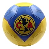Voit Club América Size 5 Soccer Ball - Officially Licensed Liga MX Merchandise with Heritage Amarillo Design- 32-Panel Machine-Stitched Pro Soccer Ball for True Ball Flight- Ideal Gift for USA Fans