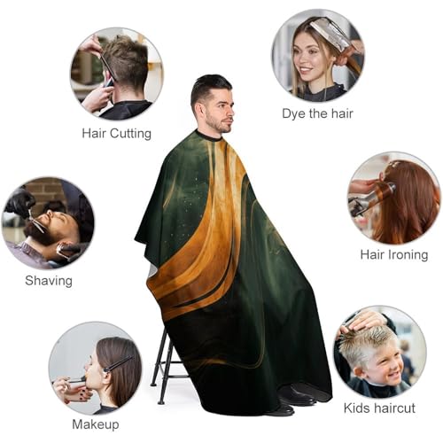 Capa para Corte de Pelo Naranja con Cierre Ajustable miniatura 3