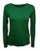 Produktbild Islander Fashions Damen Langarm Stretchy T Shirt Damen Plain Rundhalsausschnitt Phantasie Shirt Top Flasche Grn Small/Medium