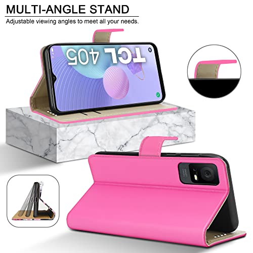 PIXFAB For TCL 405/406 / 408 Leather Phone Case, Magnetic Closure Full Protection Book Folio Design - Image 3