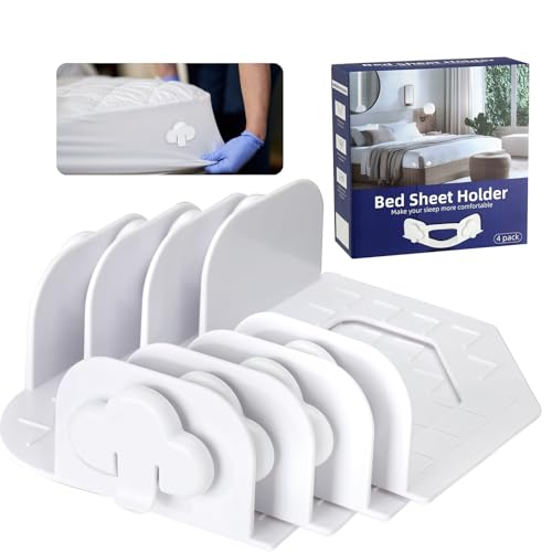 VOGATXB Bed Sheet Holders for Corners Fitted Sheet Clips Keep Sheets Firm & Tight Mattress Sheet Holder Strap Grippers