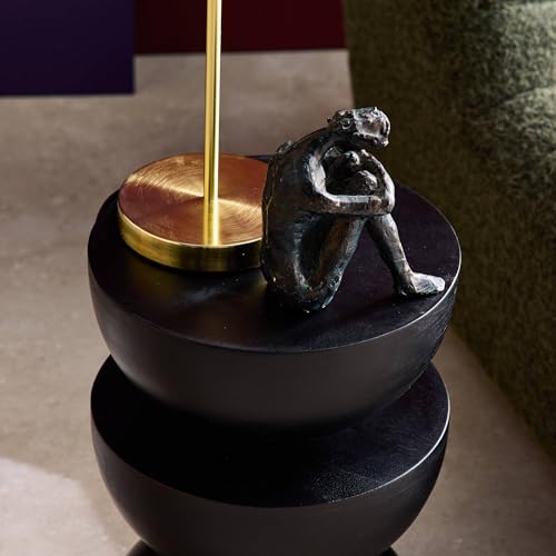 Table d'appoint Sita en bois noir pour petit espace - 5