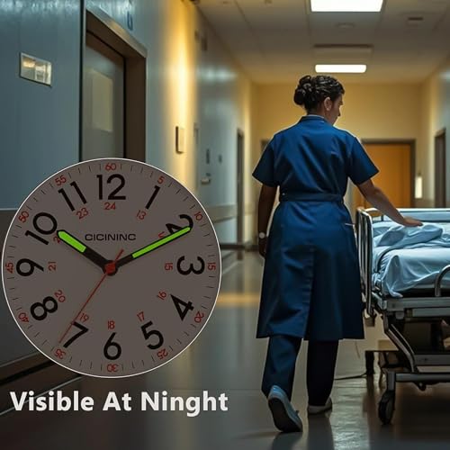 Image of Watch with Second Hand Nursing for Women, Analog Watches for Nurses, 12 /24 Hour Military Time, Easy Read Dial, Colorful Silicone Band