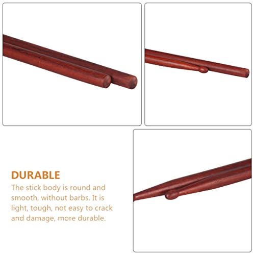 Baquetas de madera ERINGOGO, 1 par, para principiantes y uso en escenario, empaque PVC pulido miniatura 5