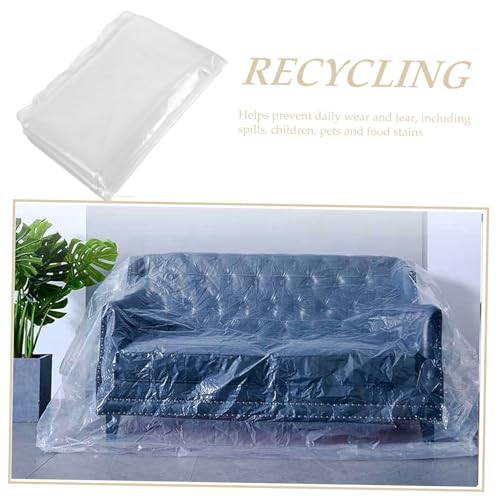 Housse de canapé pliable en PE transparente universelle - 3