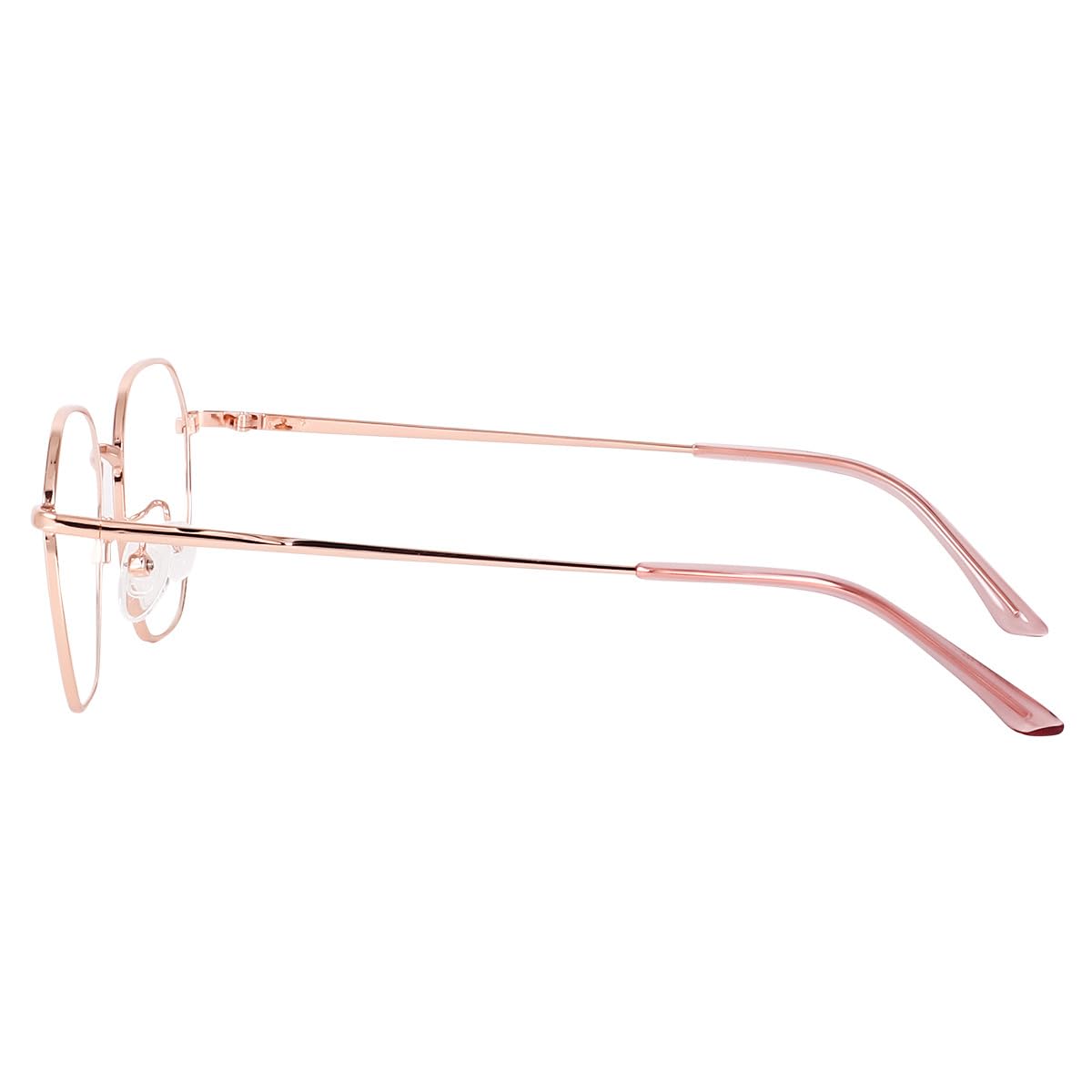 Poshh Eyewear Zero Power Blue Cut Computer Glasses | Gaming Glasses | Anti - Glare, Lightweight & Blocks Harmful Rays | UV Protection Specs | Men & Women (Rose Gold) 3