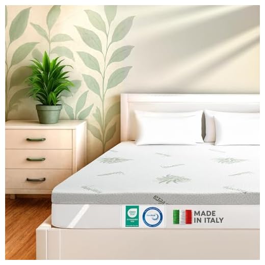 DOLCI SOGNI - Topper Matrimoniale Memory Foam 160x190 Alto 3 cm - Correttore Materasso Morbido - Topper in Memory per Materasso Matrimoniale 160x190 Sfoderabile in Aloe Vera - Made in Italy