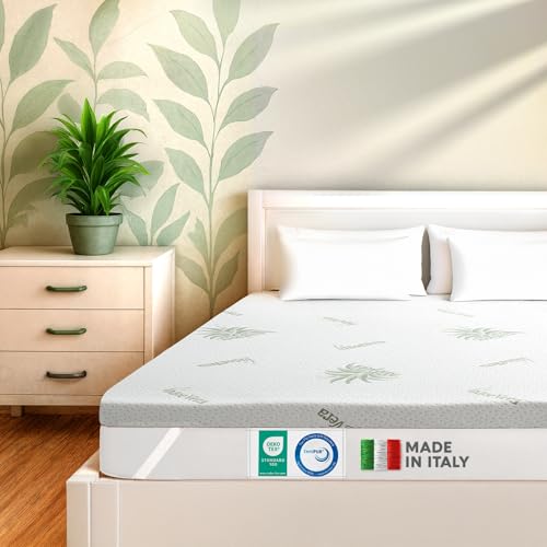 DOLCI SOGNI - Topper Memory Foam 160x190 Alto 5 cm - Correttore Materasso Morbido - Topper in Memory...