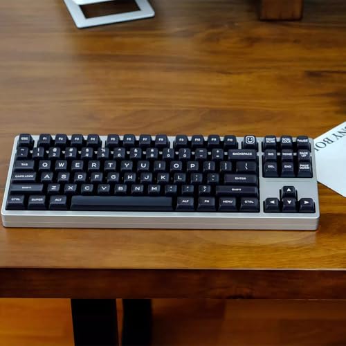 Image of Sumgsn 142 Keys SA Keycaps Black Doubleshot Translucent Keycaps Fit for 61 /64 /87 /104 /108 Cherry Mx Switches ISO ANSI Layout Mechanical Keyboard Alice Keyboard