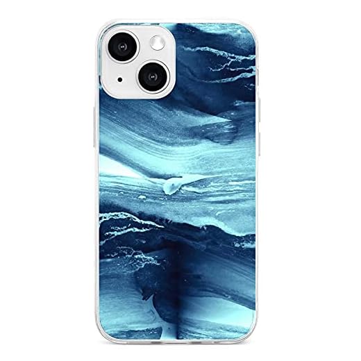 Cajas del Teléfono Textura De Acuarela De Olas del Océano Estuche Delgado del La Cubierta Protectora del Teléfono De Shell del Teléfono TPU para iPhone13