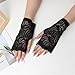 REDYY Lace Gloves,Elegant Lace Flower Gloves Detachable Cuff Sleeves Hand Wear For Women Fashion Layering Formal Outfit