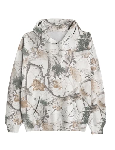 Image of Dsewpaur Camo Hoodie For Women Oversized Long Sleeve Drop Shoulder Fleece Hooded Sweatshirt Pullover With Pocket Outfits