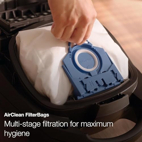 Image of Miele Classic C1 Pure Suction Bagged Canister Vacuum, Graphite Grey - Portable, Household w /AllTeQ Universal Floorhead Bundle - Includes 4 GN FilterBags + AirClean Filter and Pre-Motor Filter