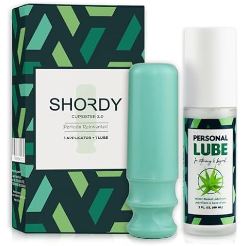 SHORDY Applicator Tool 2.0 with Lube for Menstrual Cups, Easy Insert, Reusable Period Cup Applicator Set Copa Menstrual Compact Kit for Women, Soft & Easy to Use, Works with Most Cups Cover