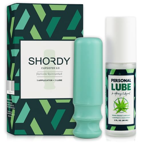 Image of SHORDY Applicator Tool 2.0 with Lube for Menstrual Cups, Easy Insert, Reusable Period Cup Applicator Set Copa Menstrual Compact Kit for Women, Soft & Easy to Use, Works with Most Cups