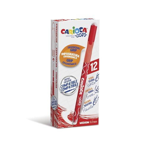 Carioca CF12 Bolígrafos Borrables Rojos